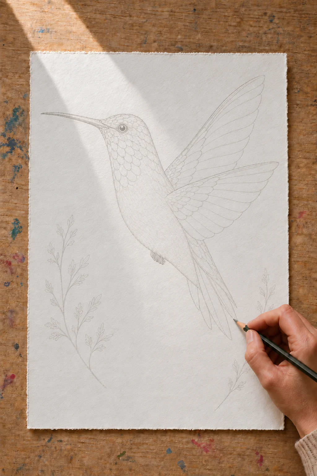 Module 2: Hummingbird outline and simple bird shapes